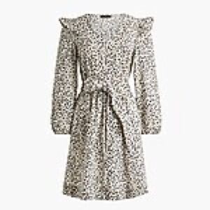 J Crew Lightweight Cotton Puff-Sleeve Mini Dress